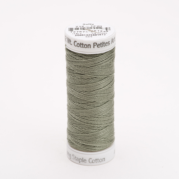 SULKY COTTON PETITES 12, 46m/50yds Snap Spools -  Colour 1270 Dk. Gray Khaki