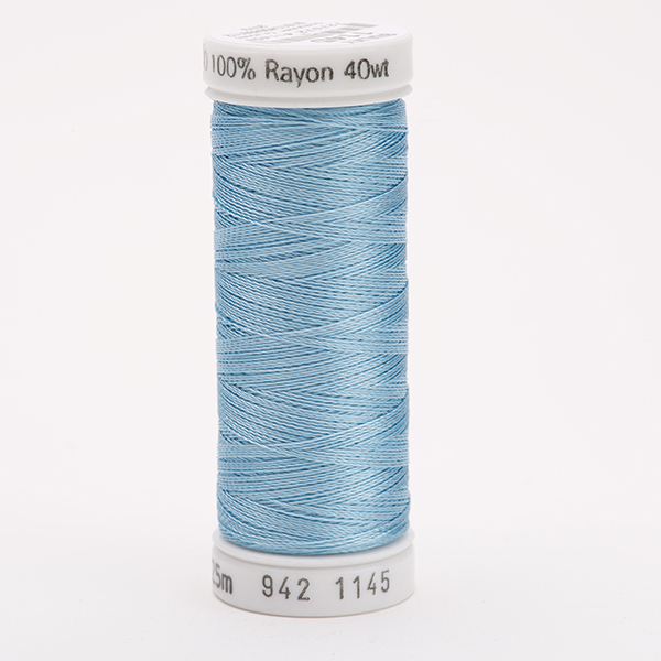 SULKY RAYON 40 coloured, 225m/250yds Snap Spools -  Colour 1145 Powder Blue