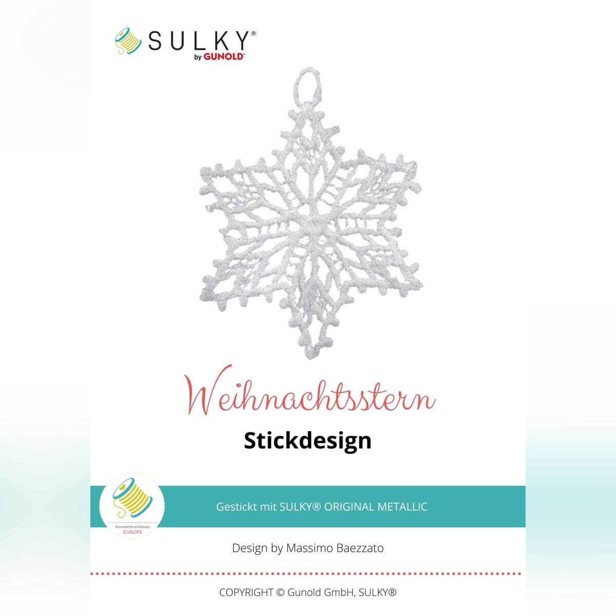 Stickdesign Weihnachtsstern