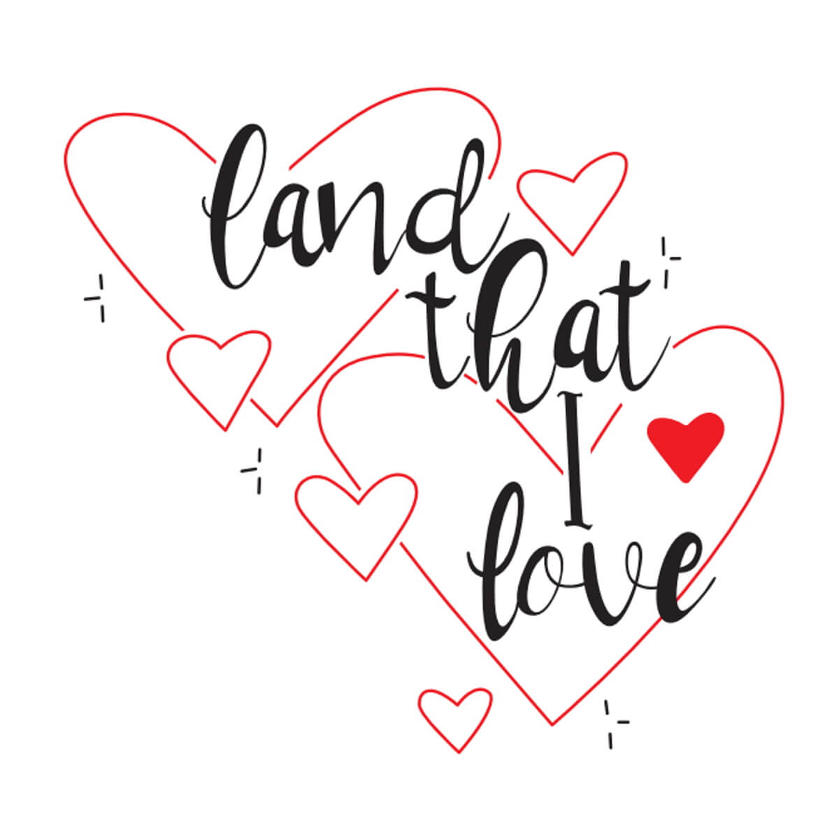 Handstickdesign Red White and You Collection (Download)