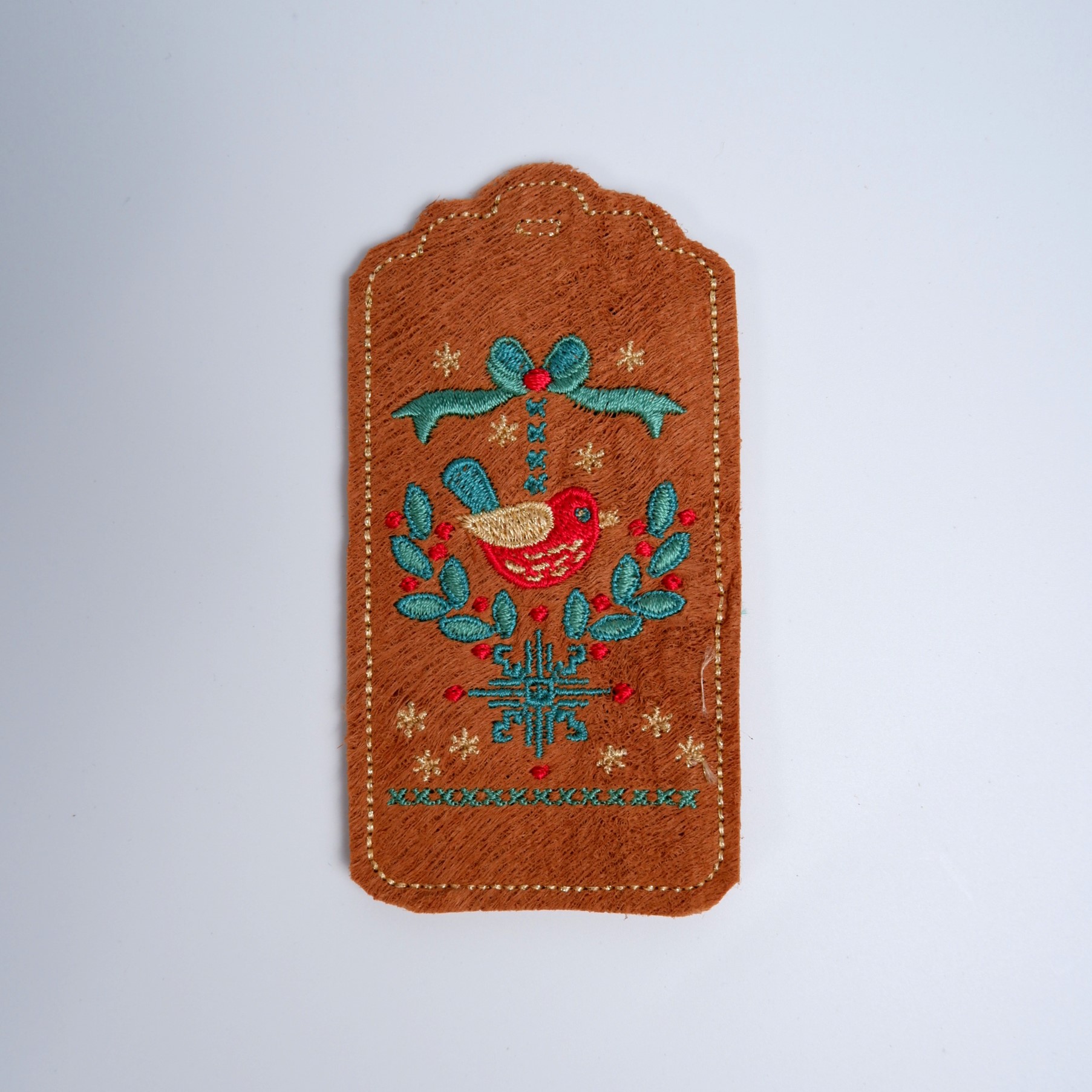 SULKY CHRISTMAS GIFT TAG - NORDIC BIRD
(Bestickter Geschenkeanhänger)