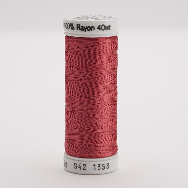 SULKY RAYON 40 coloured, 225m/250yds Snap Spools -  Colour 1558 Tea Rose
