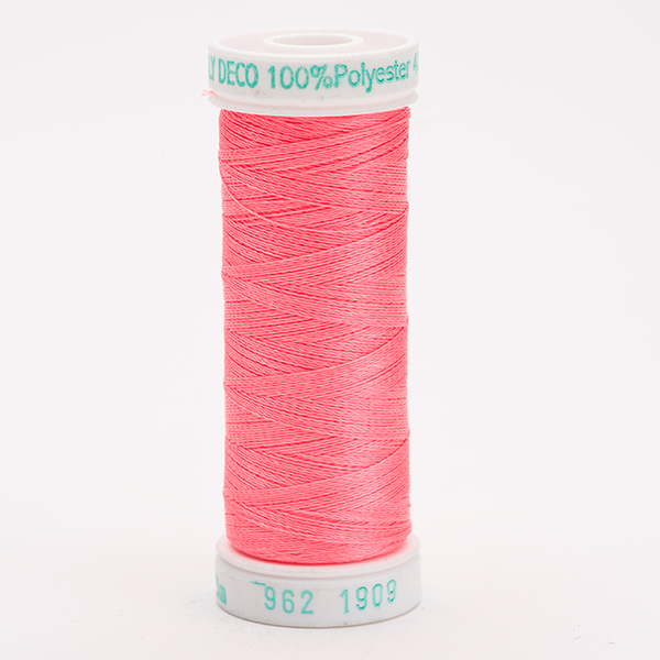 SULKY POLY DECO 40, 225m/250yd Snap Spools -  Colour 1909 Neon Pink