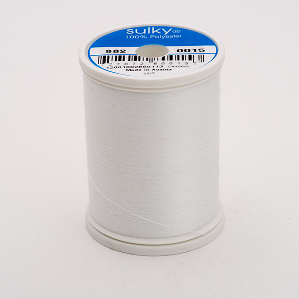 SULKY BOBBIN weiß, 1000m King Spulen - Farbe 0010 White