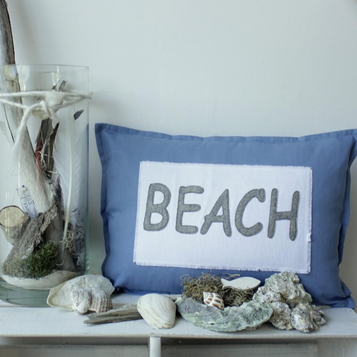 Kissen Beach - Appliziert mit SULKY® FELTY