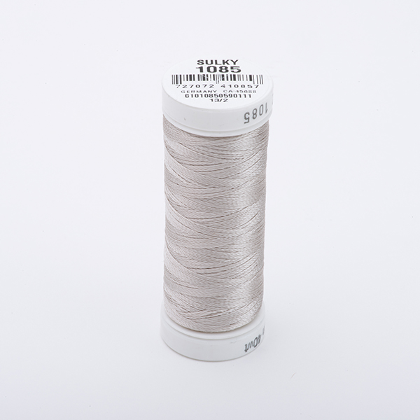 SULKY RAYON 40 coloured, 225m/250yds Snap Spools -  Colour 1085 Silver