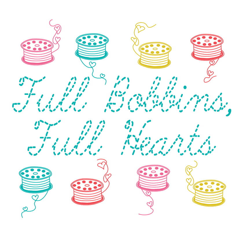 Stickdesign Love to Sew: Full Bobbins (Download)