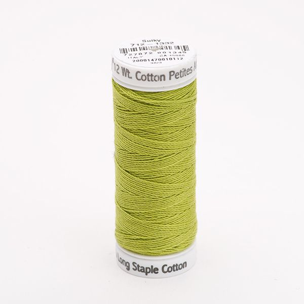 SULKY COTTON PETITES 12, 46m/50yds Snap Spools -  Colour 1332 Deep Chartreuse
