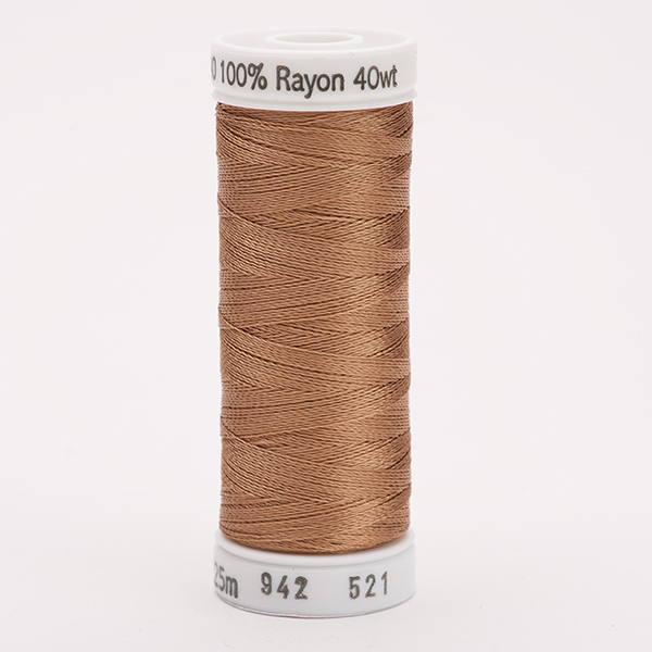 SULKY RAYON 40 coloured, 225m/250yds Snap Spools -  Colour 0521 Nutmeg