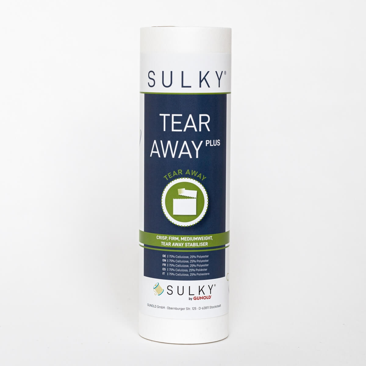 SULKY TEAR AWAY PLUS weiß, 25cm x 10m