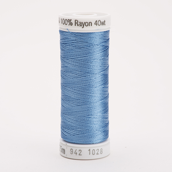 SULKY RAYON 40 coloured, 225m/250yds Snap Spools -  Colour 1028 Baby Blue