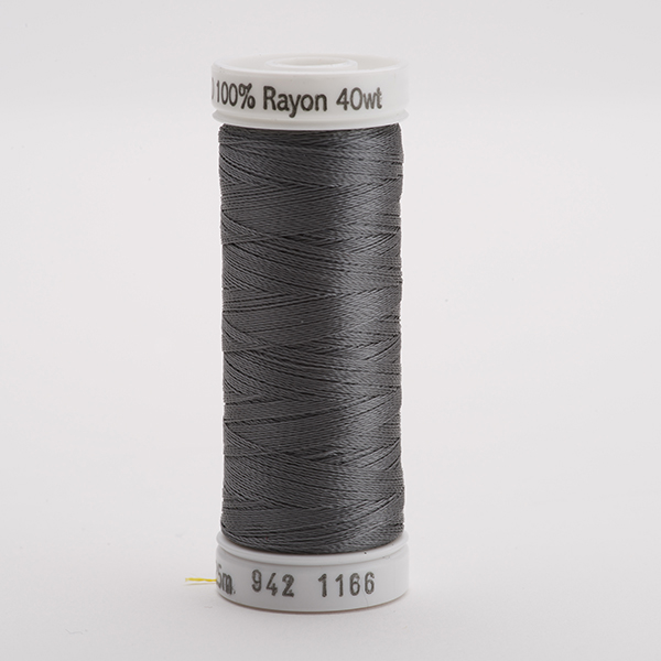 SULKY RAYON 40 coloured, 225m/250yds Snap Spools -  Colour 1166 Med. Steel Gray