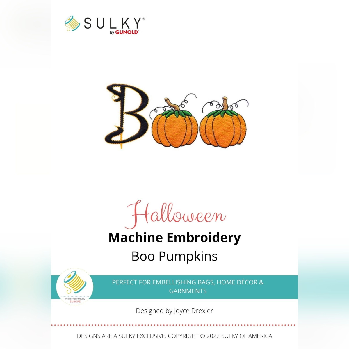 Stickdesign Halloween: Boo Pumpkins (Download) 