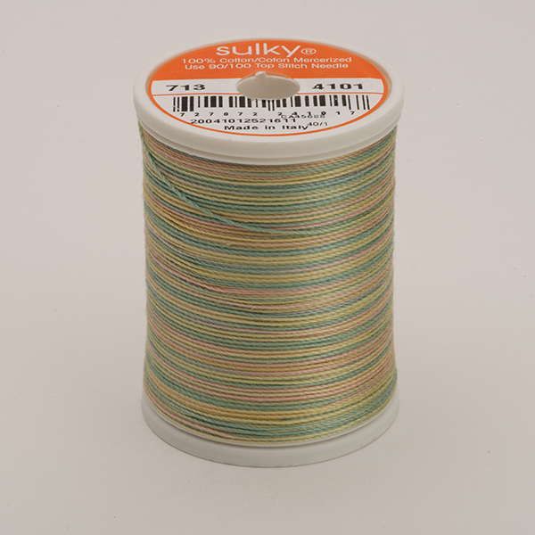 SULKY COTTON 12, 270m/300yds King Spools -  Colour 4101 Easter Eggs  multicolour