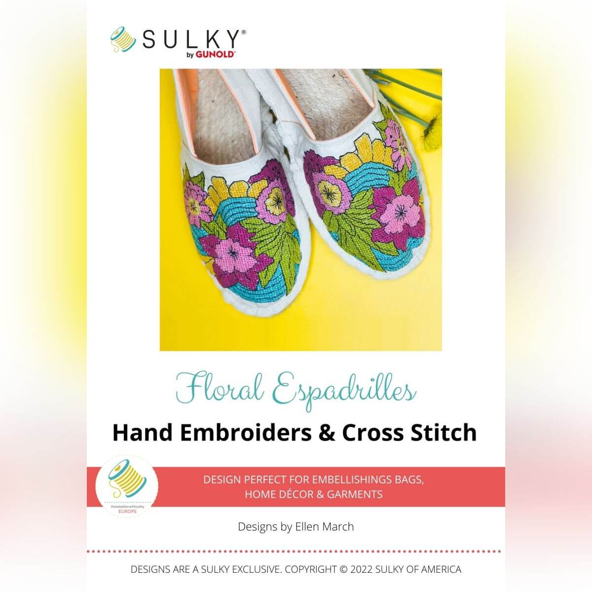 Handstickdesign Floral Espadrilles (Download)