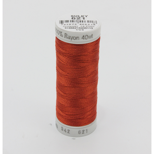 SULKY RAYON 40 coloured, 225m/250yds Snap Spools -  Colour 0621 Sunset