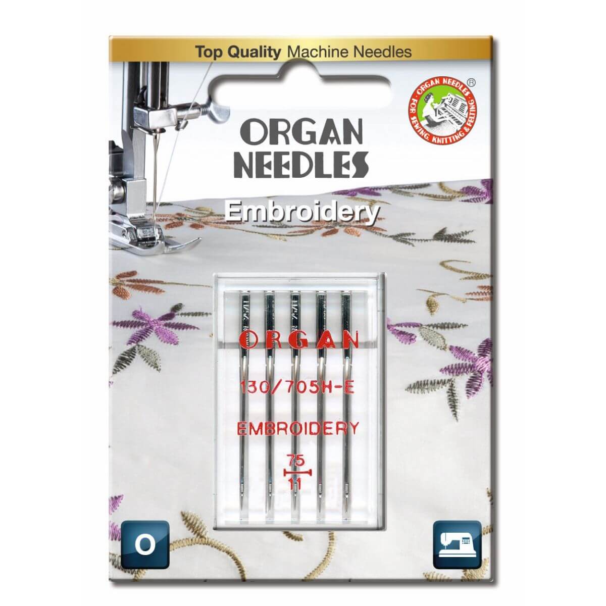 Organ Needles Embroidery Stärke 75