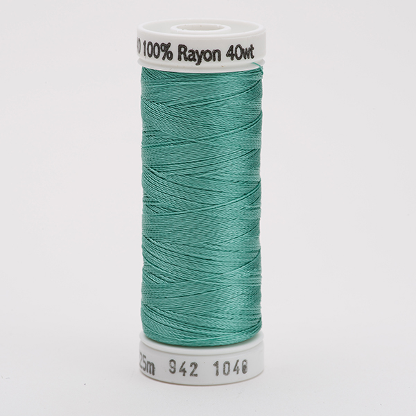 SULKY RAYON 40 coloured, 225m/250yds Snap Spools -  Colour 1046 Teal
