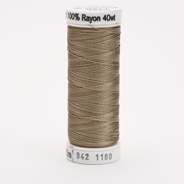 SULKY RAYON 40 coloured, 225m/250yds Snap Spools -  Colour 1180 Med. Taupe