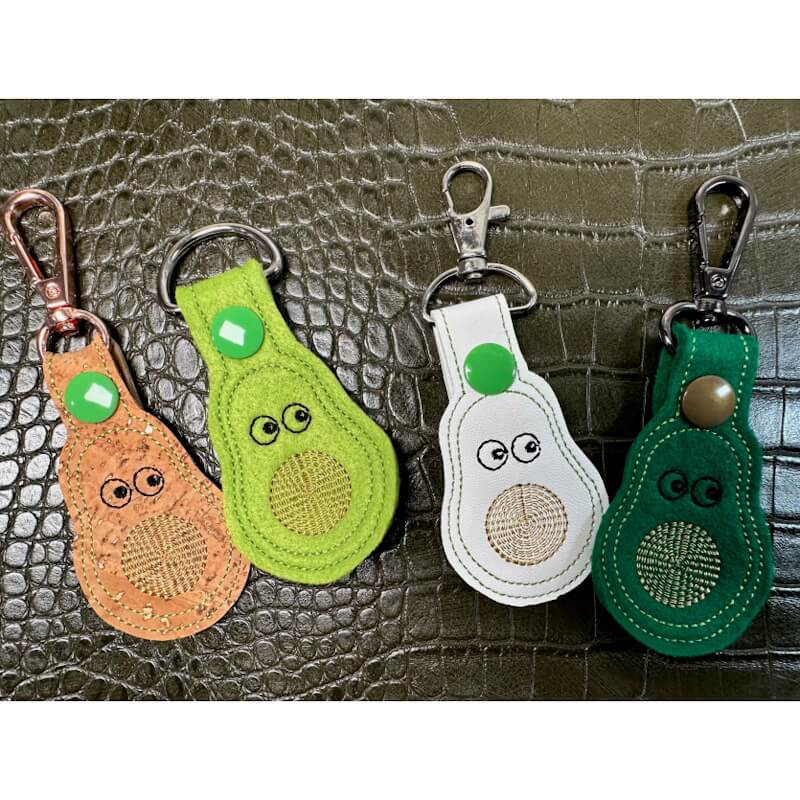 Stickdesign Avocado Guy Key Ring (ITH Stickdatei)