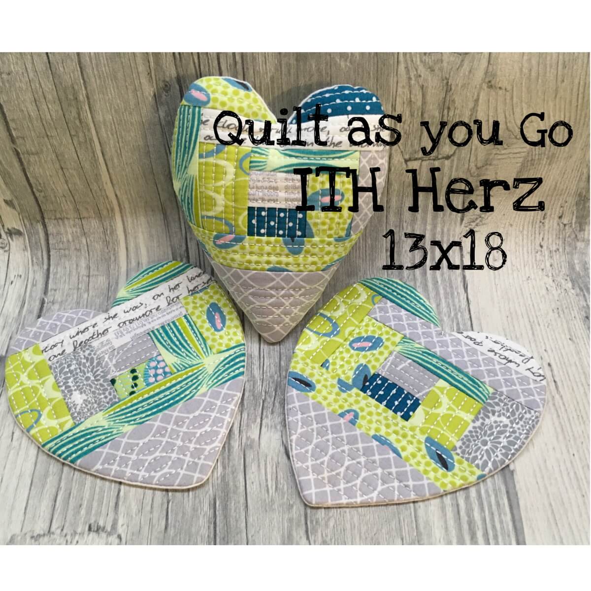 ITH Herz "Quilt as you go" Freebie