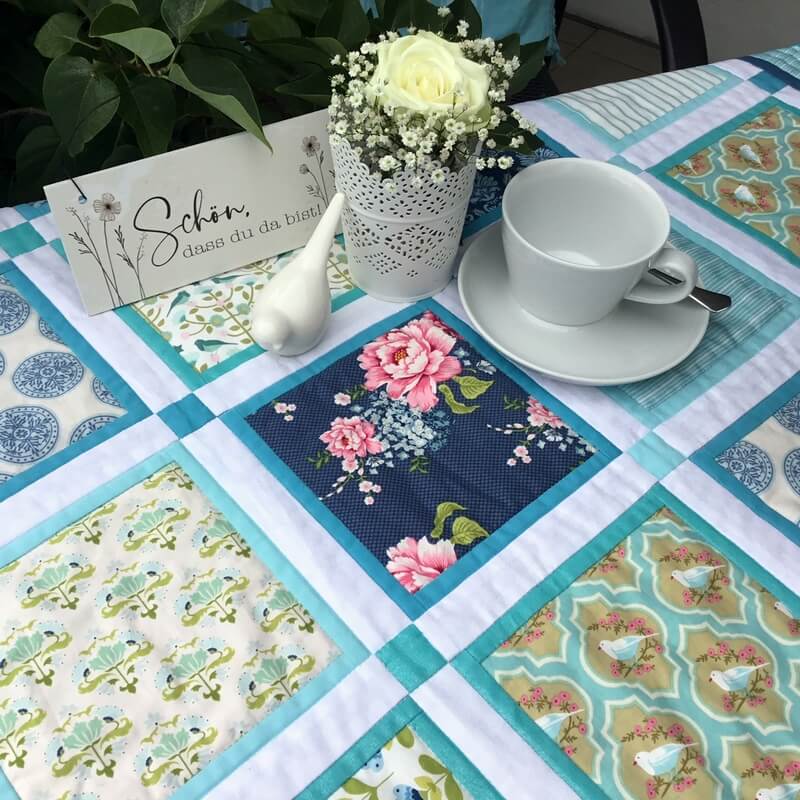 Patchworkdecke "Summerbird"