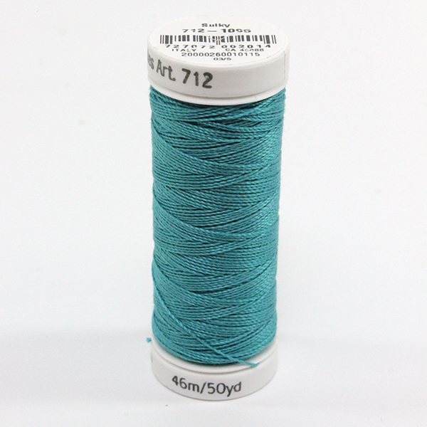 SULKY COTTON PETITES 12, 46m/50yds Snap Spools -  Colour 1095 Turquoise