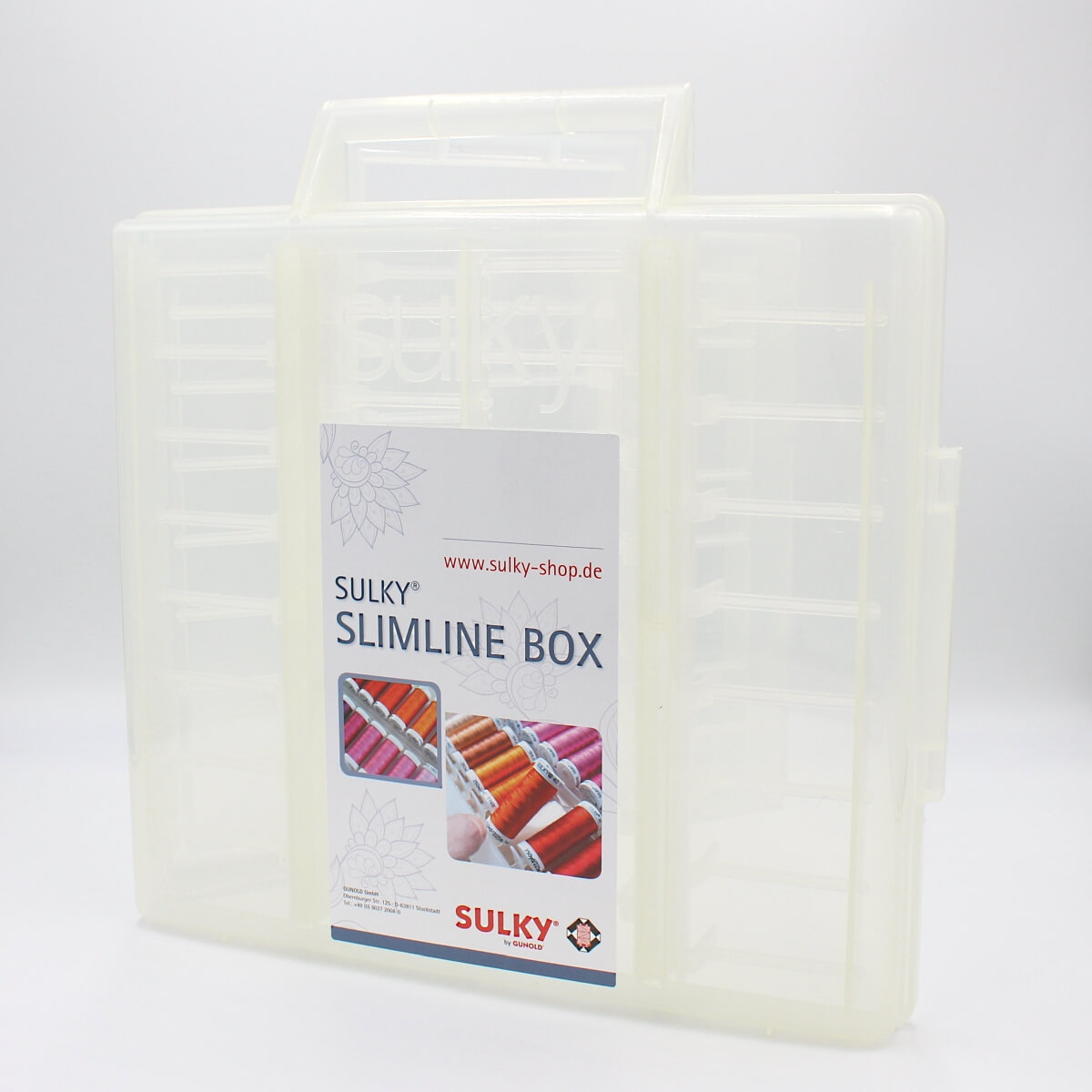 SULKY UNIVERSAL SLIMLINE BOX leer, für 64 King Spulen