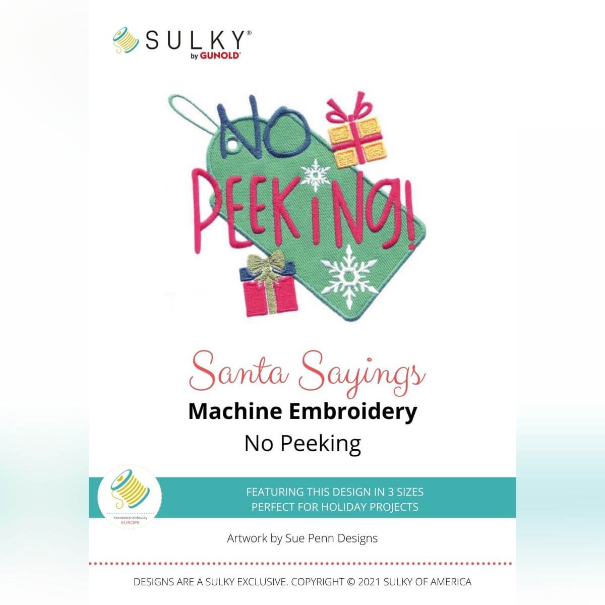 Stickdesign Santa Sayings: No Peeking (Download) Stickdesign Santa Sayings: No Peeking (Download)