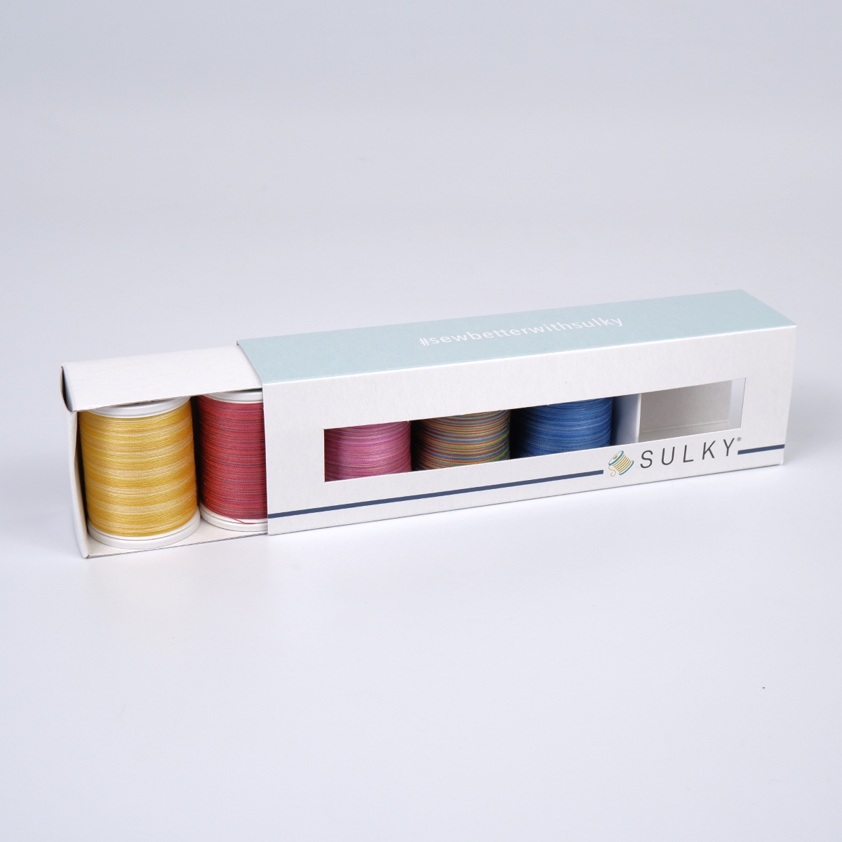SULKY COTTON 30 - BESTSELLER
MULTICOLOR (5x 450m King Spools) SULKY COTTON 30 - BESTSELLER
MULTICOLOR (5x 450m King Spools)