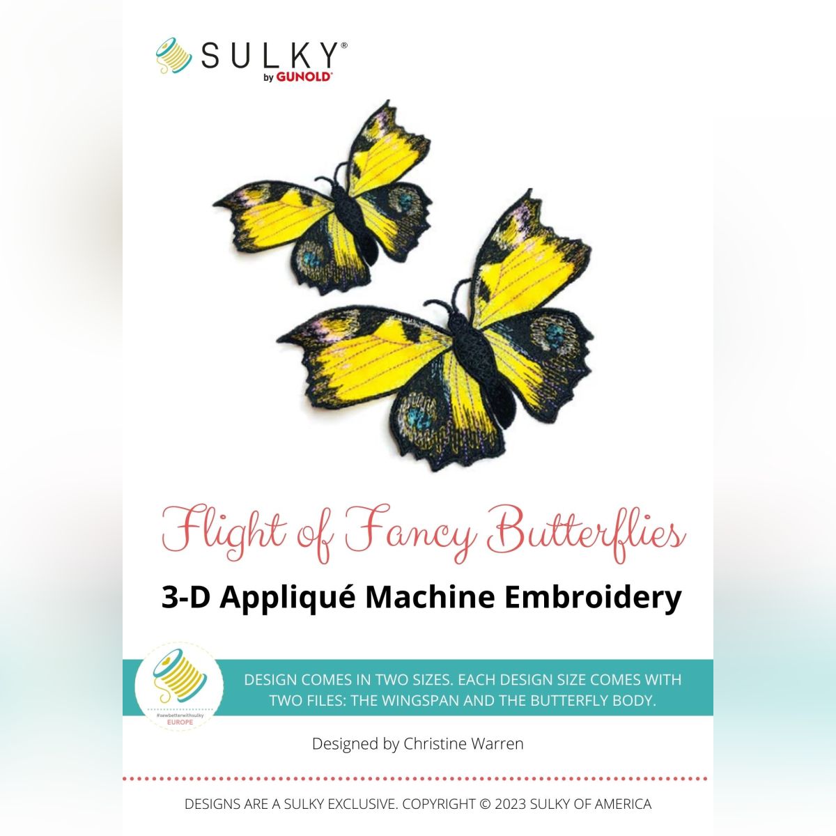 Stickdesign Fancy Butterflies (Download)