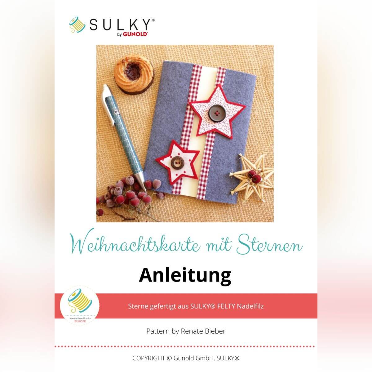 Weihnachtskarte mit Sternen