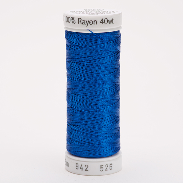 SULKY RAYON 40 coloured, 225m/250yds Snap Spools -  Colour 0526 Cobalt Blue