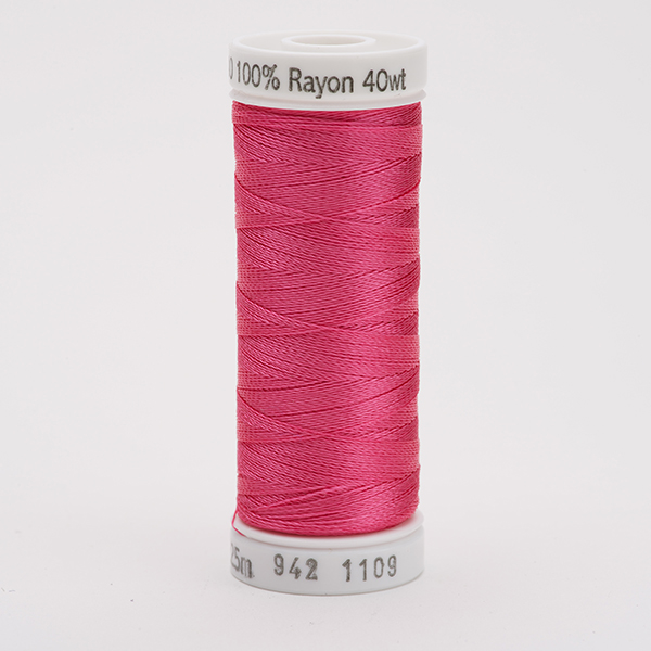 SULKY RAYON 40 coloured, 225m/250yds Snap Spools -  Colour 1109 Hot Pink