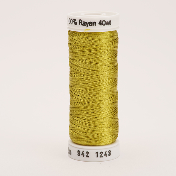 SULKY RAYON 40 coloured, 225m/250yds Snap Spools -  Colour 1243 Spring Moss