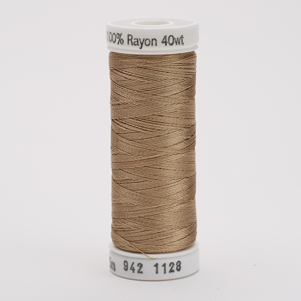 SULKY RAYON 40 coloured, 225m/250yds Snap Spools -  Colour 1128 Dk. Ecru