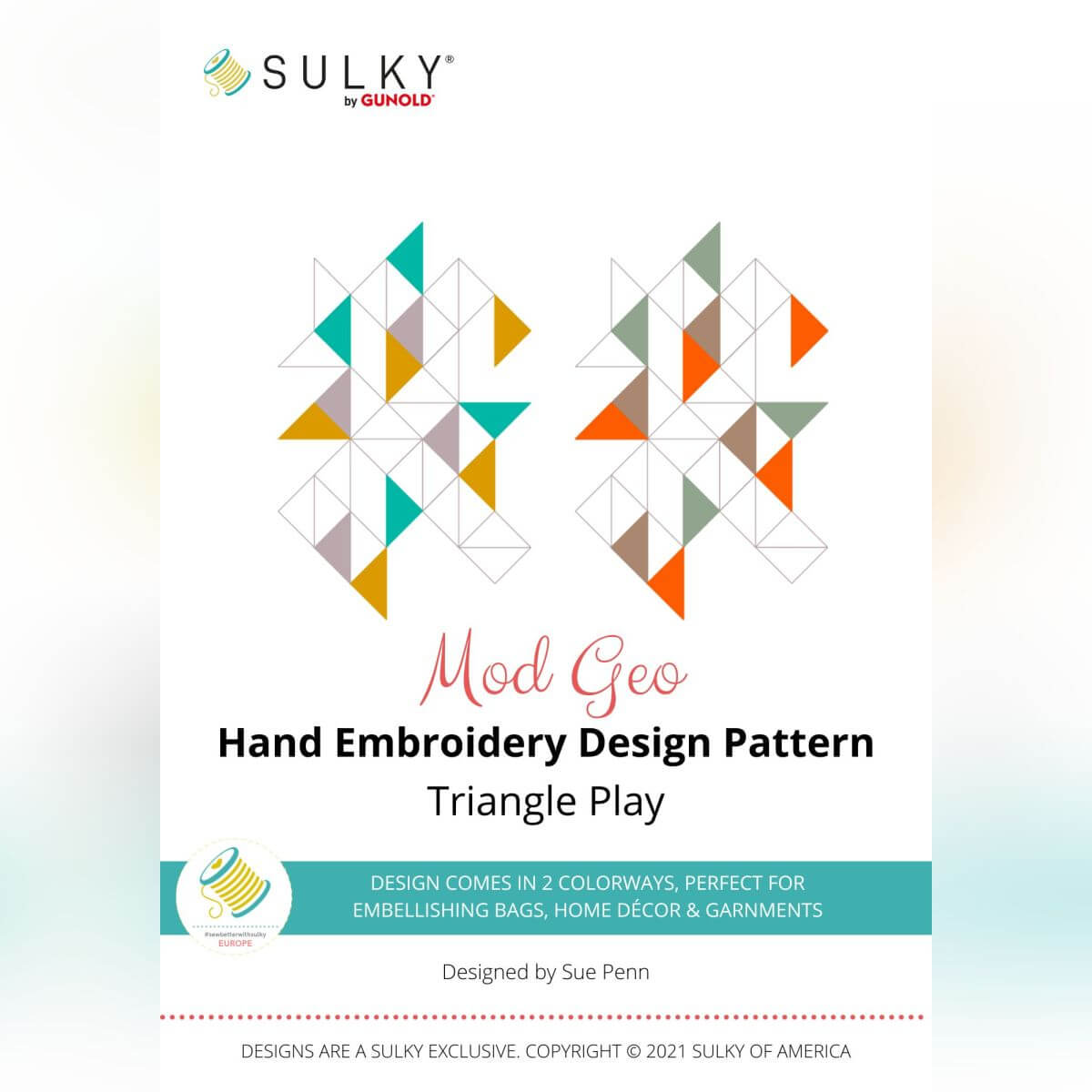 Handstickdesign Mod Geo: Triangle Play (Download)