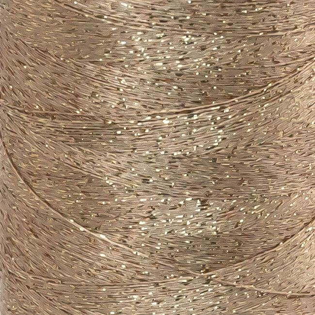 SULKY POLY SPARKLE (STAR) 30, 1000m Maxi Spulen - Farbe 0546 Dark Ecru with Gold Sparkle