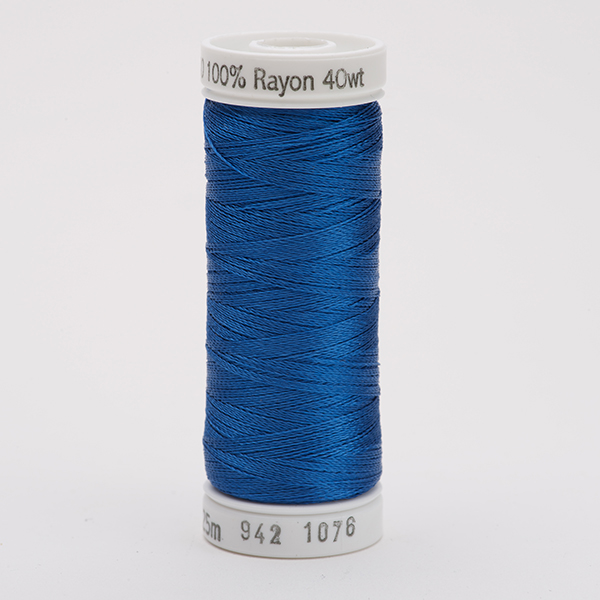 SULKY RAYON 40 coloured, 225m/250yds Snap Spools -  Colour 1076 Royal Blue