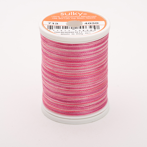 SULKY COTTON 12, 270m King Spulen -  Farbe 4030 Vintage Rose  multicolour