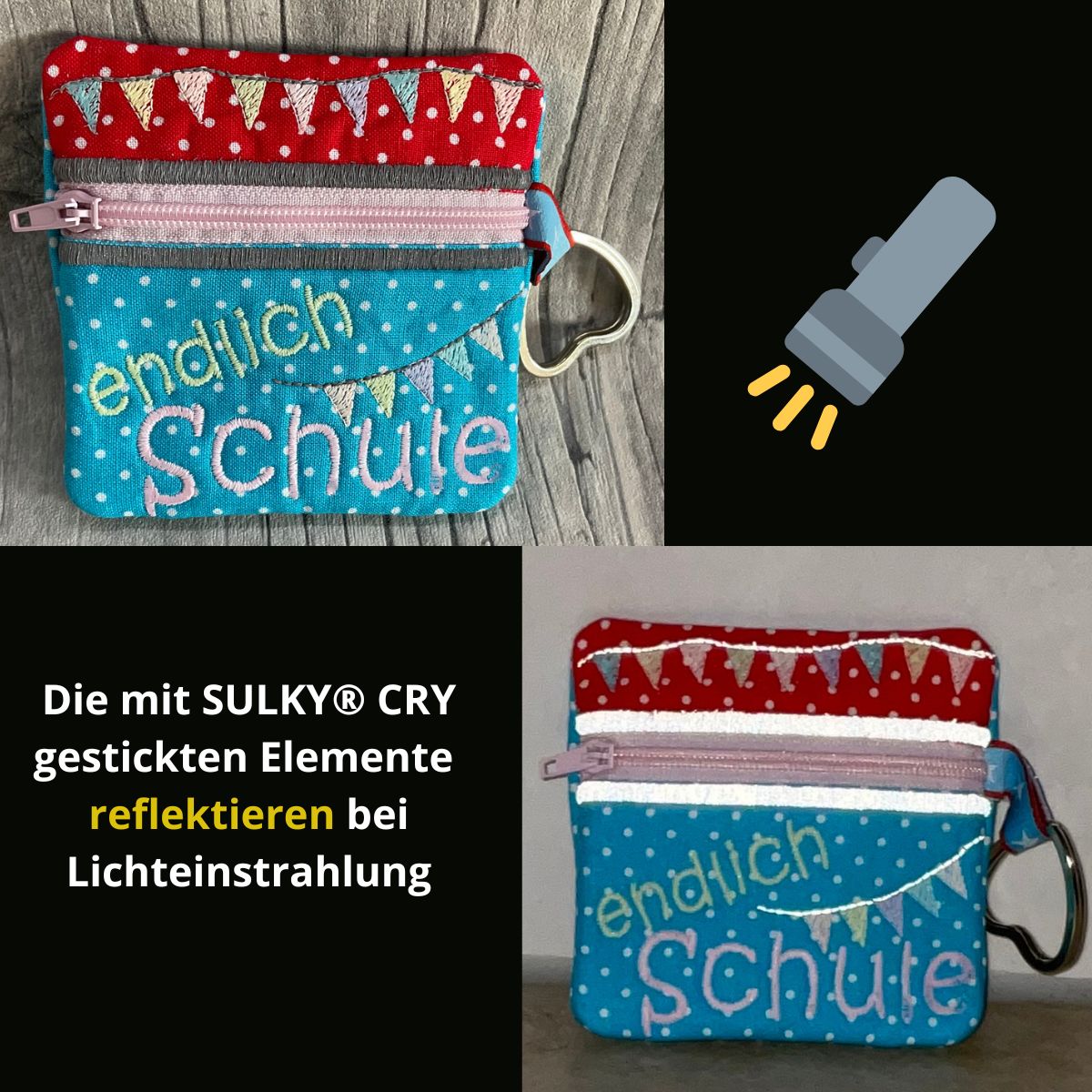 Stickdesign ITH RV-Tasche "endlich Schule" (Download)