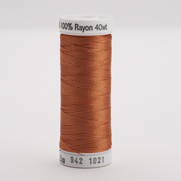 SULKY RAYON 40 coloured, 225m/250yds Snap Spools -  Colour 1021 Maple