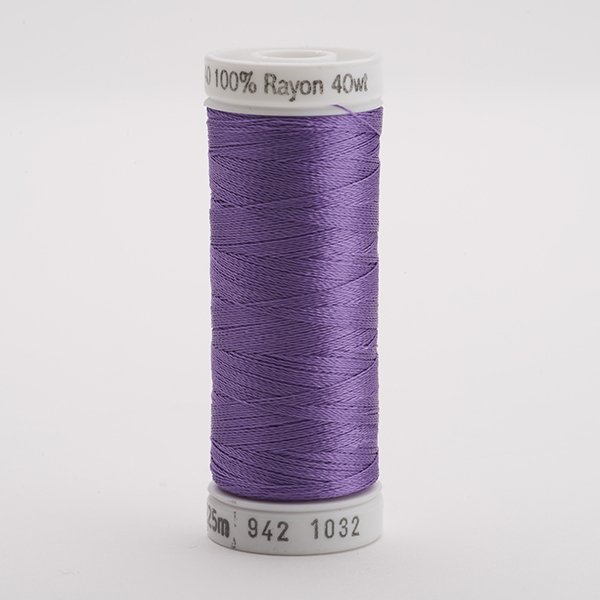 SULKY RAYON 40 coloured, 225m/250yds Snap Spools -  Colour 1032 Med. Purple