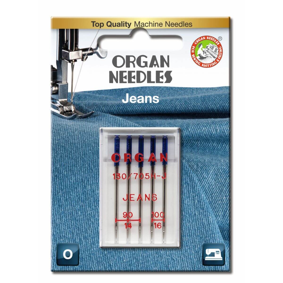 Organ Needles Jeans Sortiment (Stärke 3x 90,
2x 100)