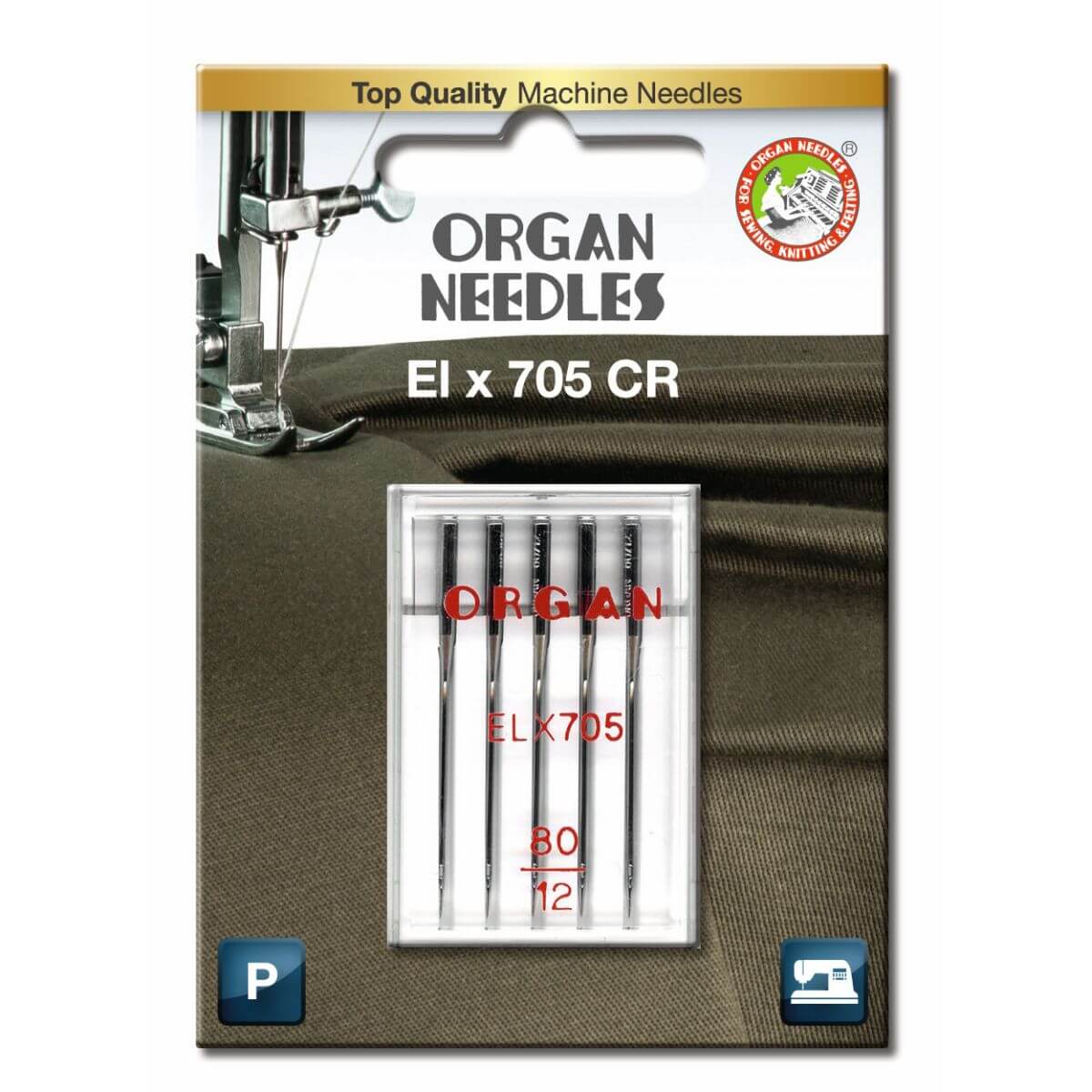 Organ Needles EL x 705 Chromium Stärke 80