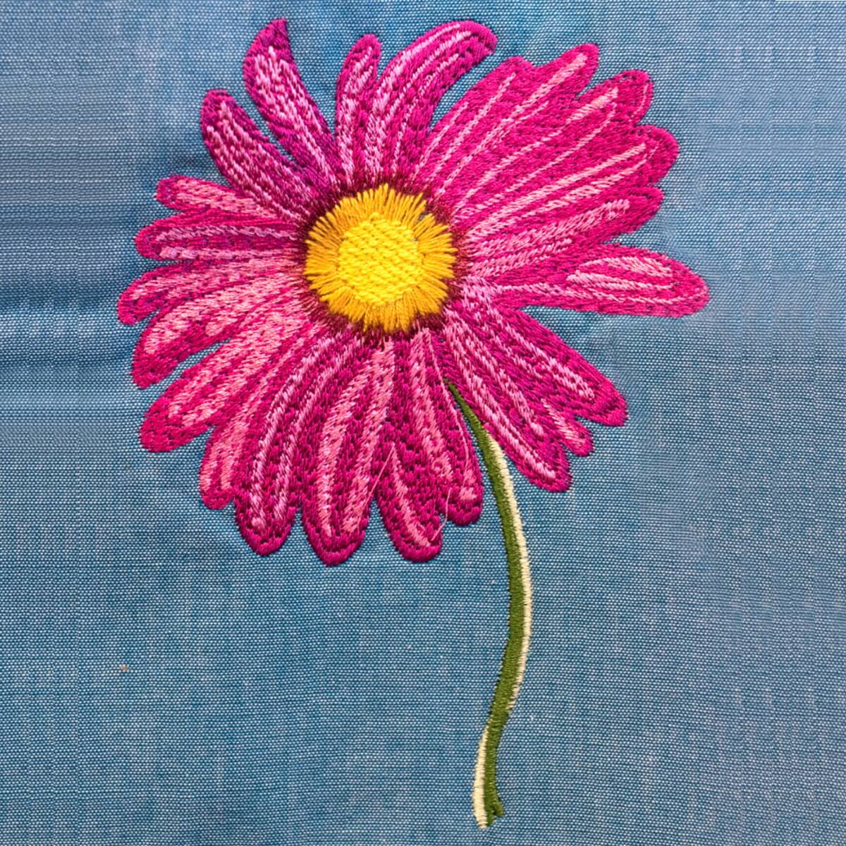 Stickdesign Blüte Gerbera (Download)