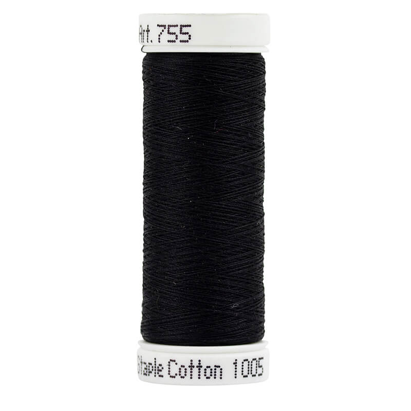 SULKY COTTON 50, 147m/160yds Snap Spools - Colour 1005 Black