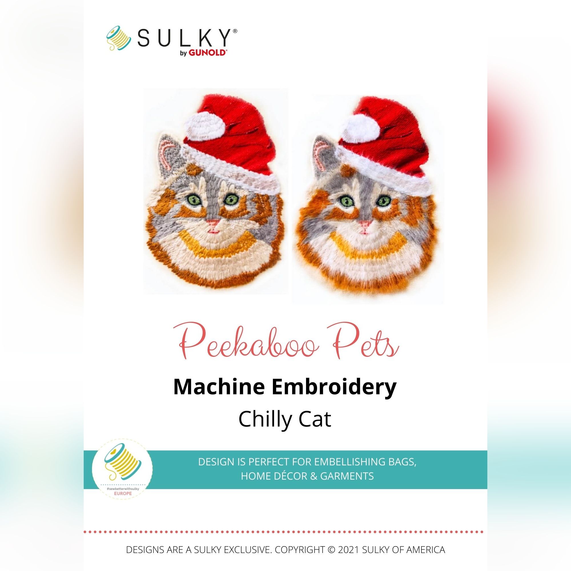 Stickdesign Peekaboo Pets: Chilly Cat (Download)
