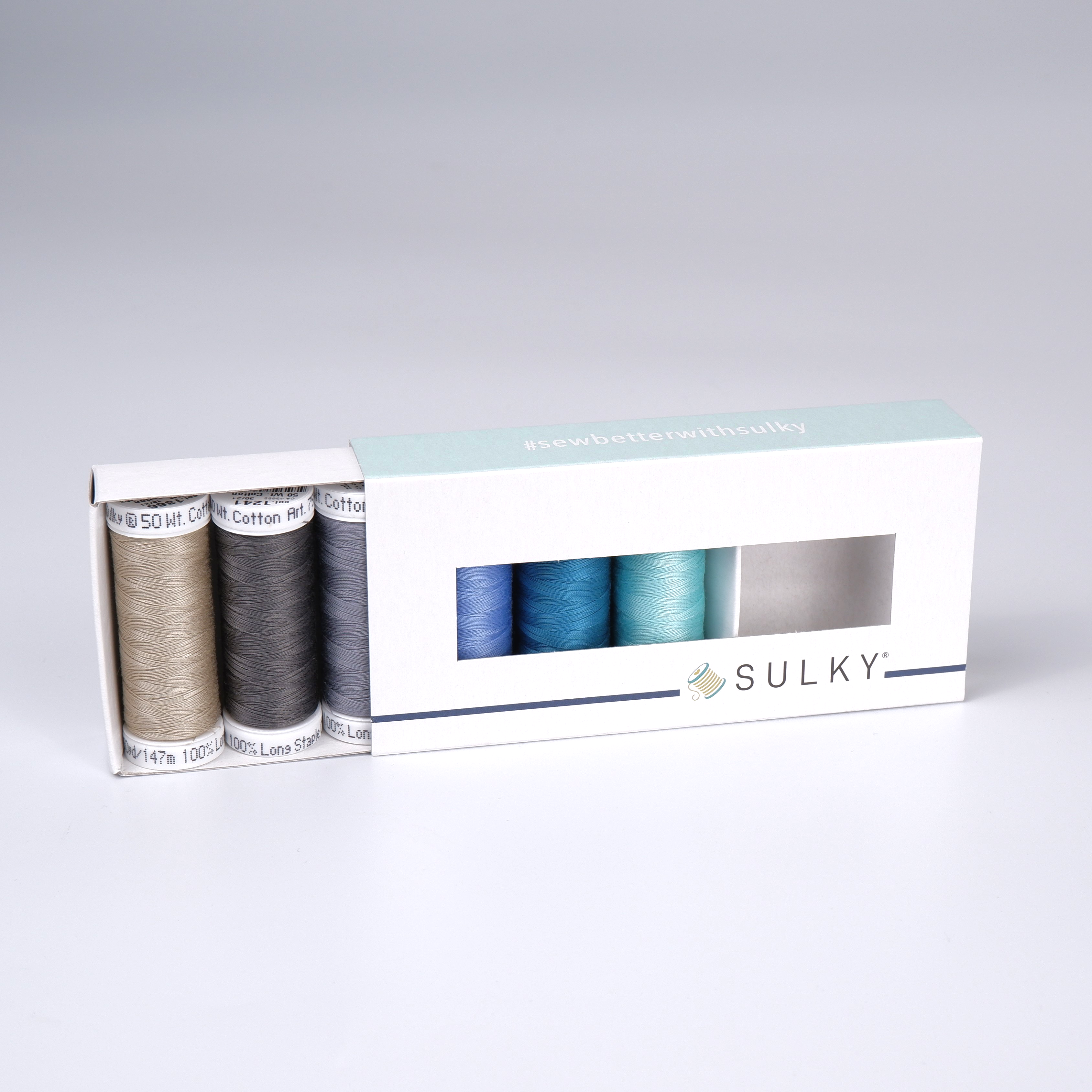 SULKY COTTON 50 - SEA (6x 147m Snap
Spools) SULKY COTTON 50 - SEA (6x 147m Snap
Spools)