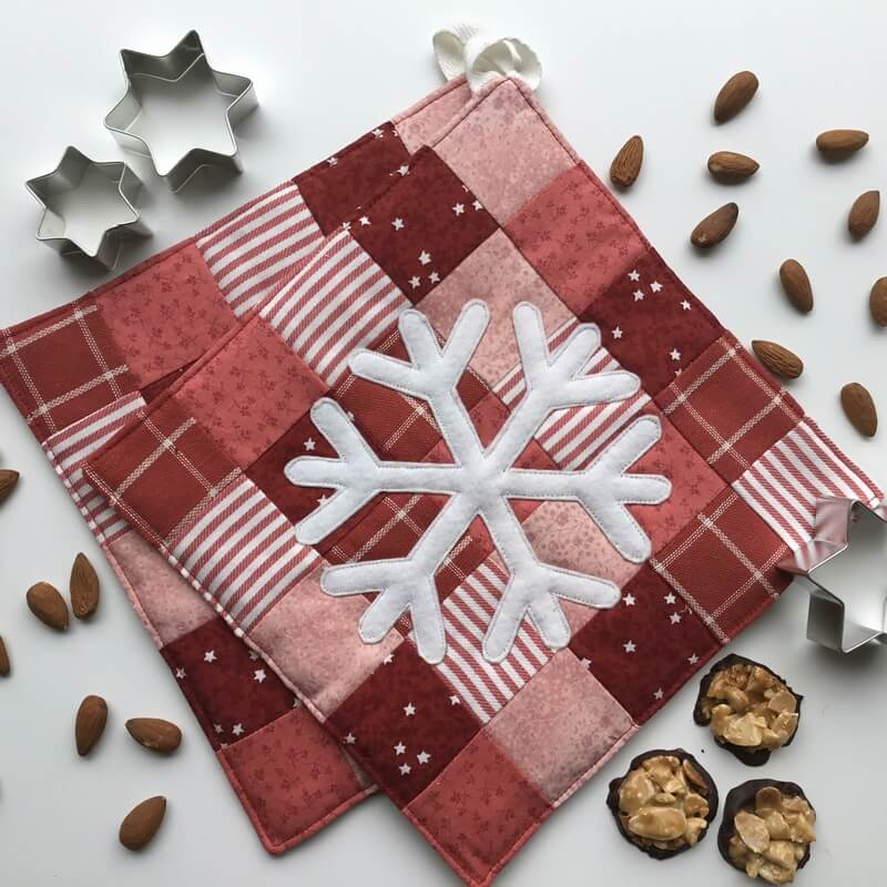 Topflappen Schneeflocke